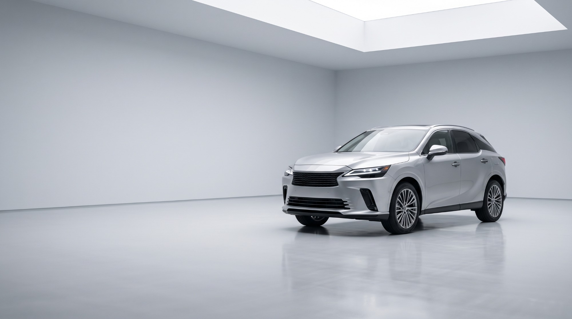 Coche gris perla en showroom Vidautop